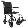 Karman 17 inch 19 lbs. Lightweight Transport Chair with Removable Footrest, Black-0
