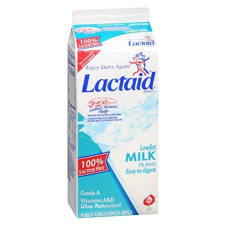 Lactaid Lowfat Milk 1/ 2 Gallon Carton