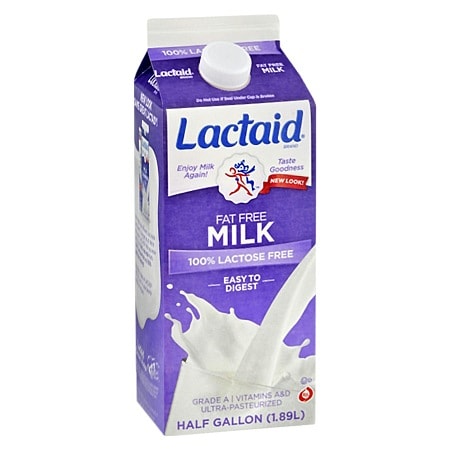 Lactaid Fat Free Milk 1/ 2 Gallon Carton