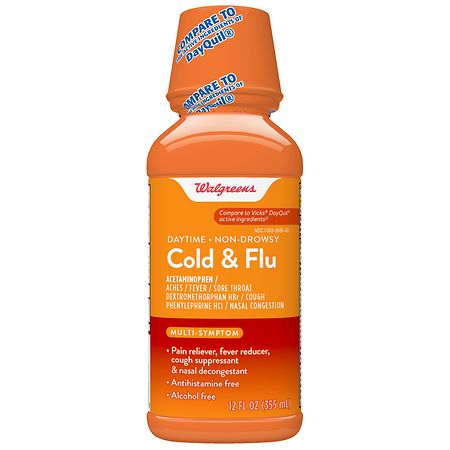 Walgreens Daytime Non-Drowsy Cold & Flu Relief Liquid