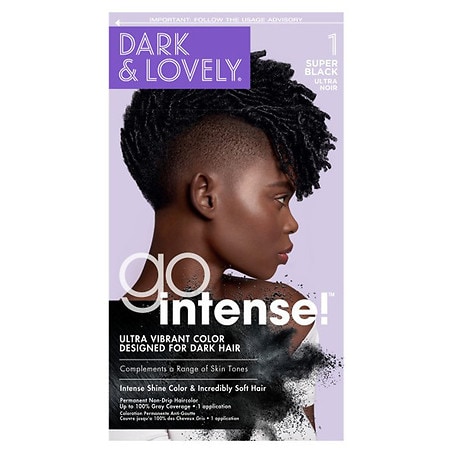 SoftSheen-Carson Dark and Lovely Go Intense! Ultra Vibrant Hair Color on Dark Hair Super Black