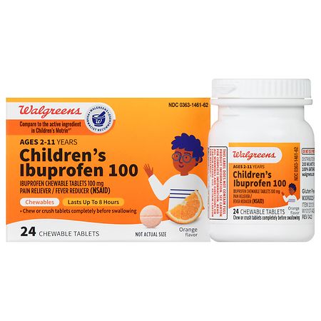 Walgreens Children's Ibuprofen 100 Chewable Tablets Orange