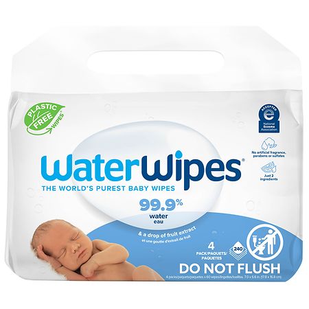 WaterWipes Plastic-Free Original Baby Wipes, Hypoallergenic for Sensitive Skin Unscented