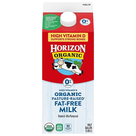 Horizon Organic Fat-Free Milk 1/ 2 Gallon Carton