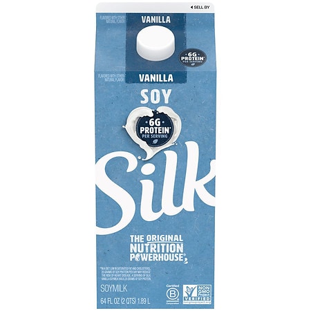 Silk All Natural Soymilk 1/ 2 Gallon Carton Vanilla