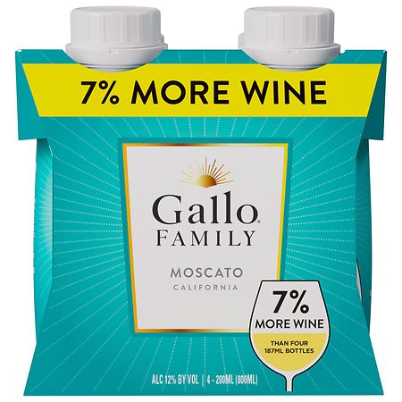 Gallo Family Vineyards Moscato White Wine Individual Bottles 187 ml Bottles