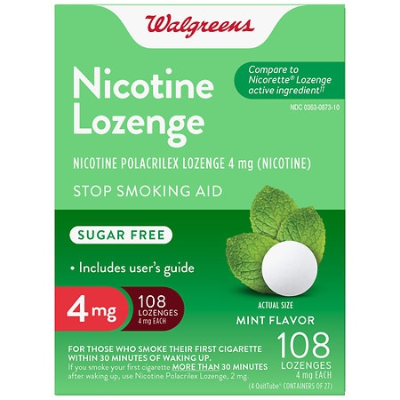 Walgreens Nicotine Lozenge 4 mg Mint