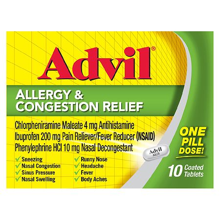 Advil Allergy & Congestion Relief Coated Tablets
