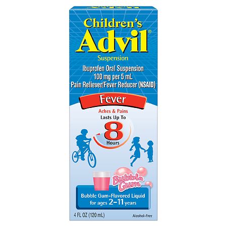 Children's Advil Ibuprofen Fever Reducer/ Pain Reliever Oral Suspension Bubble Gum