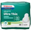 Walgreens Ultra Thin Maxi Pads, Long Super, With Flexi-Wings Unscented, Size 2-0