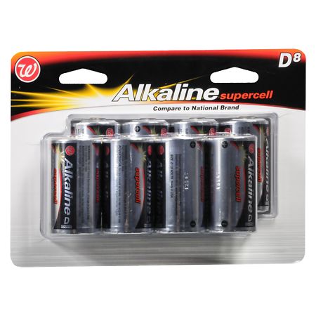 Walgreens Alkaline Supercell Batteries D