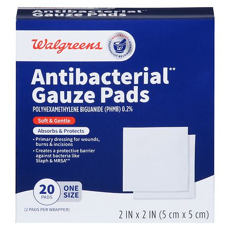 Walgreens Antibacterial Gauze Pads 2 In x 2 In