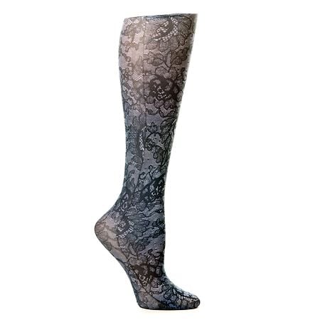 Celeste Stein Midnite Lace 15-20 mmhg Compression Sock Black
