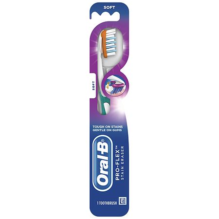 Oral-B Pro-Flex Stain Eraser Manual Toothbrush Soft Soft, Full Head