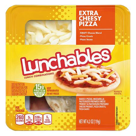 Lunchables Lunch Combinations Extra Cheesy Pizza Cheesy Pizza