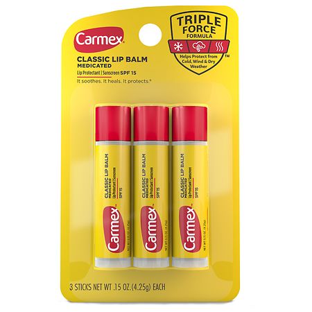 Carmex Medicated Lip Balm Sticks, Lip Moisturizer for Chapped Lips