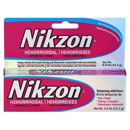 Nikzon Hemorrhoidal Cream, Vasoconstrictor & Anesthetic Cream Pain