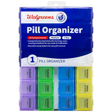 Walgreens 7 Day Pill Organizer Medium