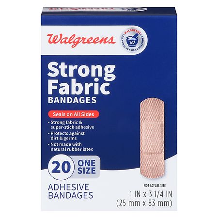 Walgreens Strong Fabric Bandages One Size