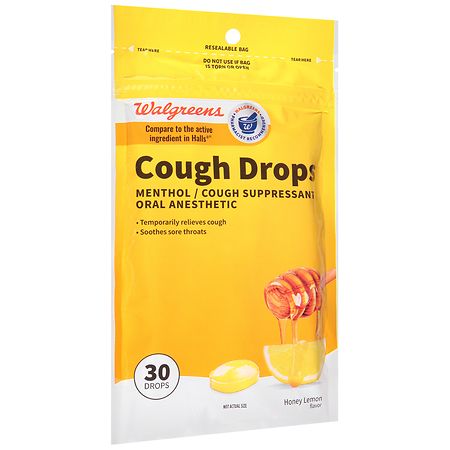 Walgreens Cough Drops Honey Lemon