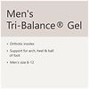 Walgreens Men's Tri-Balance Gel Orthotic Insoles Size 8-12-3