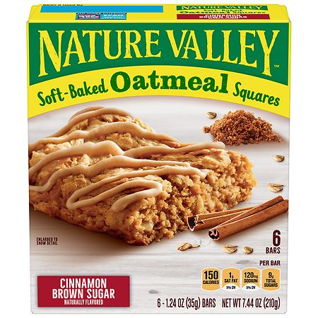 Nature Valley Soft Baked Oatmeal Squares Cinnamon Brown Sugar Bars Cinnamon Brown Sugar
