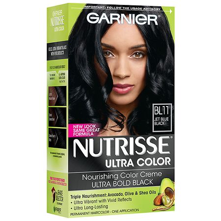Garnier Nutrisse Ultra Color Nourishing Hair Color Creme BL11 Jet Blue Black