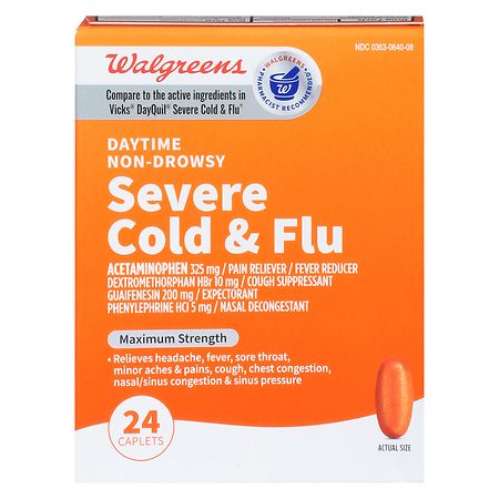 Walgreens Daytime Severe Cold & Flu Caplets