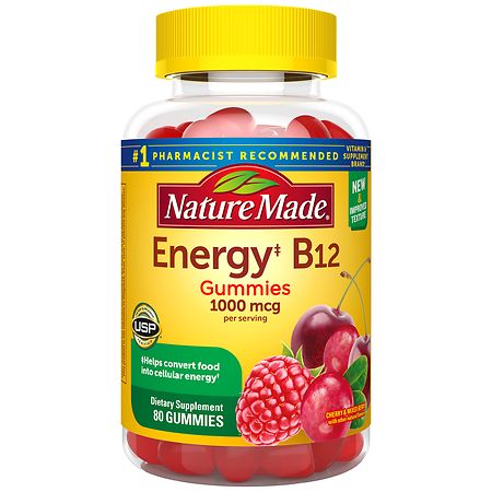 Nature Made Energy B12 1000 mcg Gummies Cherry & Mixed Berries