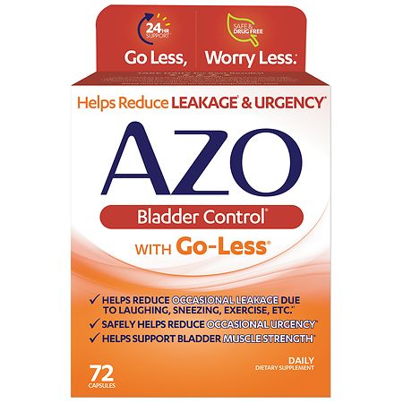 AZO Bladder Control with Go-Less Daily Supplement Capsules