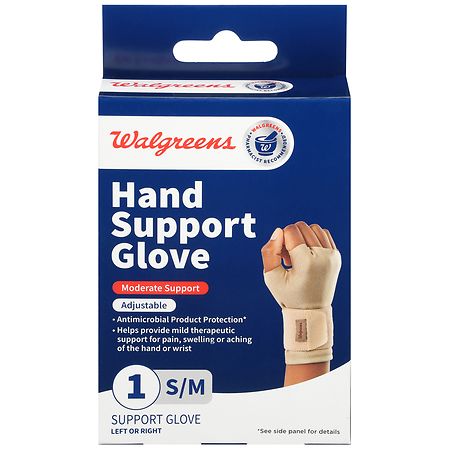 Walgreens Hand Support Glove Small/ Medium Beige