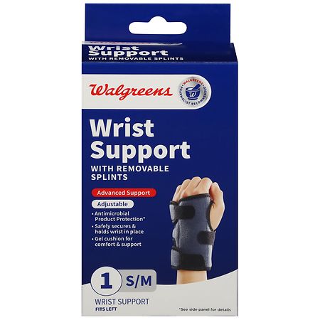 Walgreens Wrist Support with Removable Splints Left Small/ Medium
