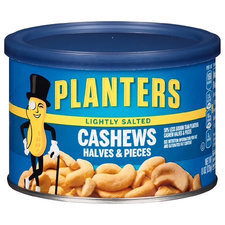 Planters Lightly Salted Cashew Halves and Pieces Lightly Salted