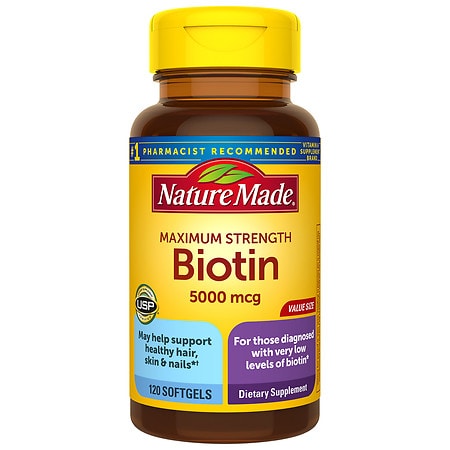 Nature Made Maximum Strength Biotin 5000 mcg Softgels