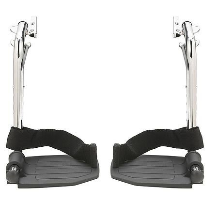 Drive Medical Swing Away Footrests with Aluminum Footplates 1 Pair Chrome