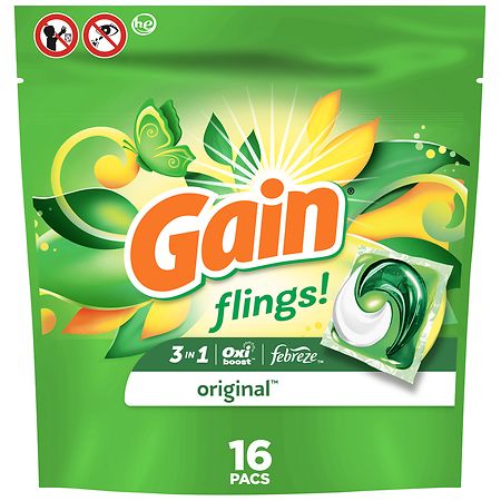 Gain Flings Laundry Detergent Pacs Original