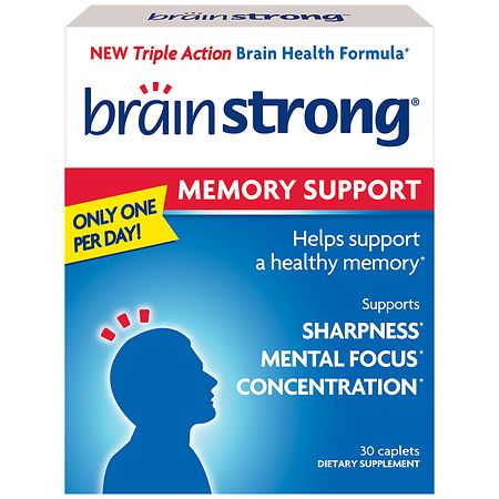 BrainStrong Memory Support, Mental Focus & Concentration Caplets
