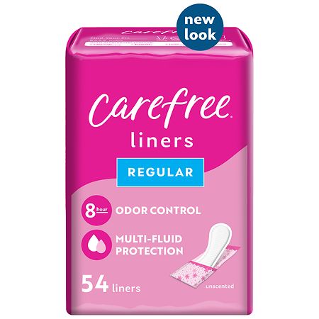 Carefree Regular Wrapped Panty Liners Unscented, Regular