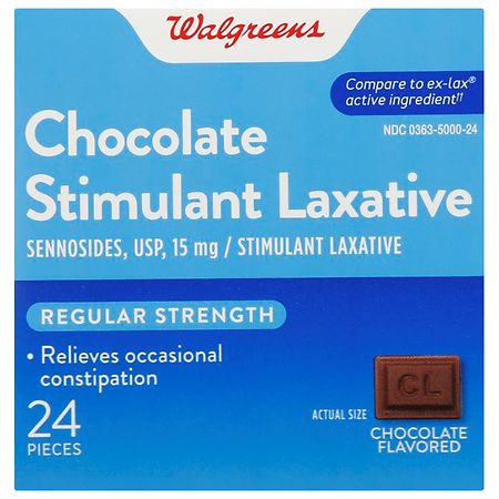 Walgreens Regular Strength Laxative Tablets Chocolate