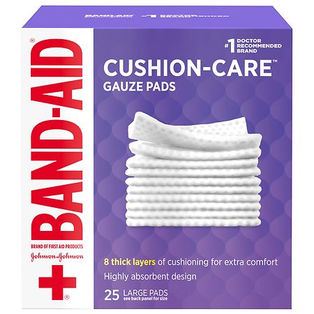 Band-Aid Cushion Care Gauze Pads Large