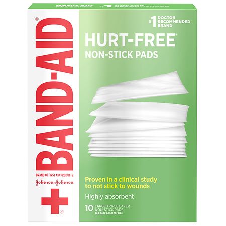Band-Aid Hurt-Free Non-Stick Pads Large