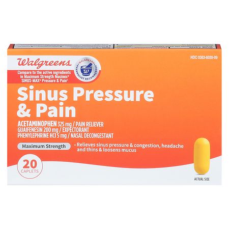 Walgreens Maximum Strength Sinus Pressure & Pain Caplets