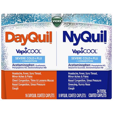 Vicks VapoCOOL Cold & Flu Medicine Menthol
