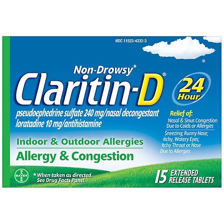 Claritin-D 24 Hour Allergy Medicine Antihistamine Tablets