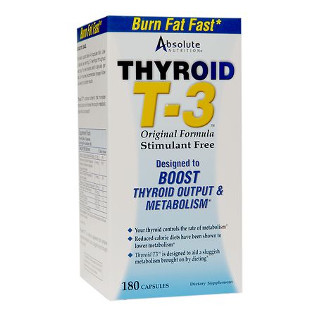 Absolute Nutrition Thyroid T-3 Stimulant Free, Capsules