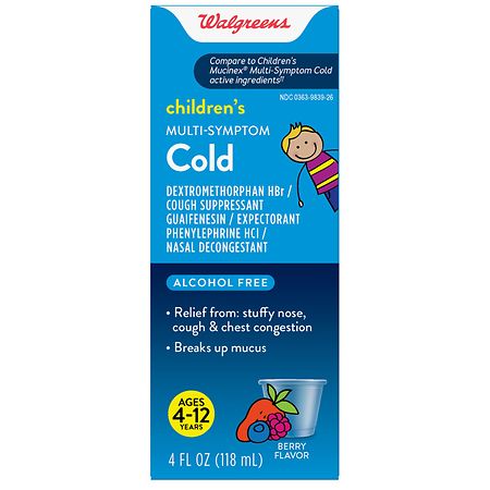 Walgreens Multi-Symptom Children's Cold Liquid Berry
