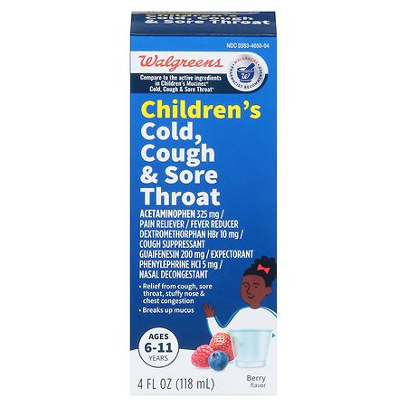 Walgreens Children's Cold, Cough & Sore Throat Liquid Berry