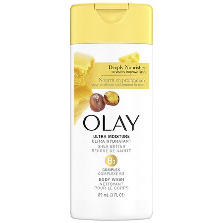 Olay Body Wash Ultra Moisture Travel Size Shea Butter, 3 oz