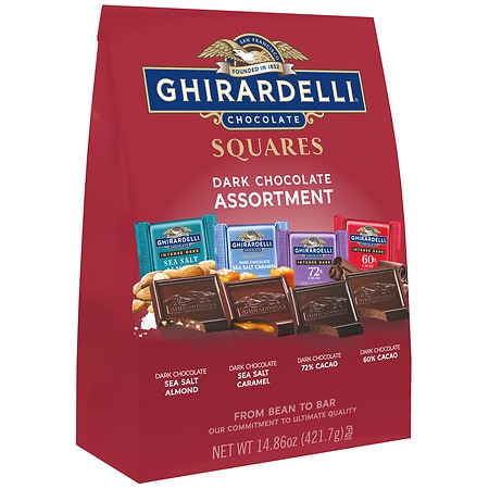 Ghirardelli Extra Large Squares Bag Dark Chocolate Assortment