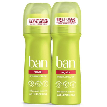 Ban Invisible Roll-On Deodorant Regular